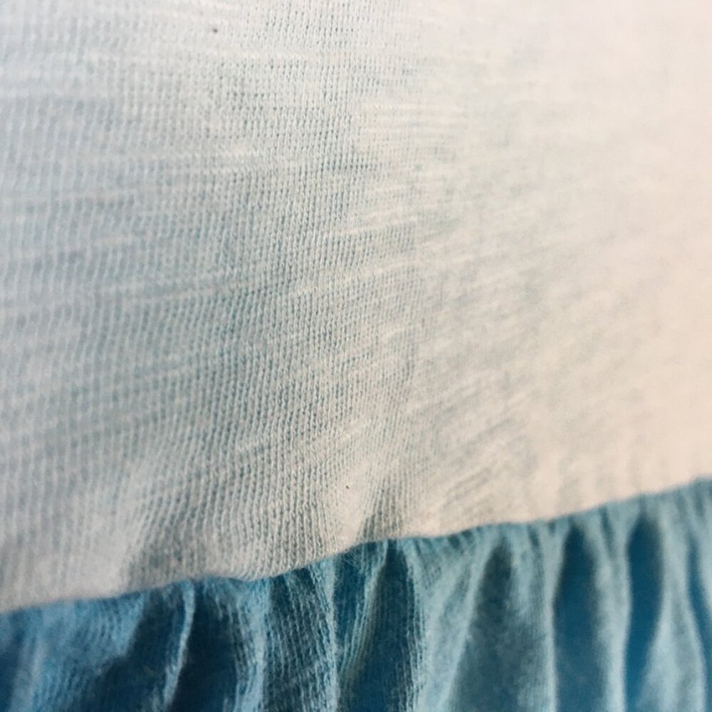 Terra Sky Dress 1X 16W 18W Blue Colorblock Tiered Pockets Tank Sleeveless Swing - Picture 6 of 13